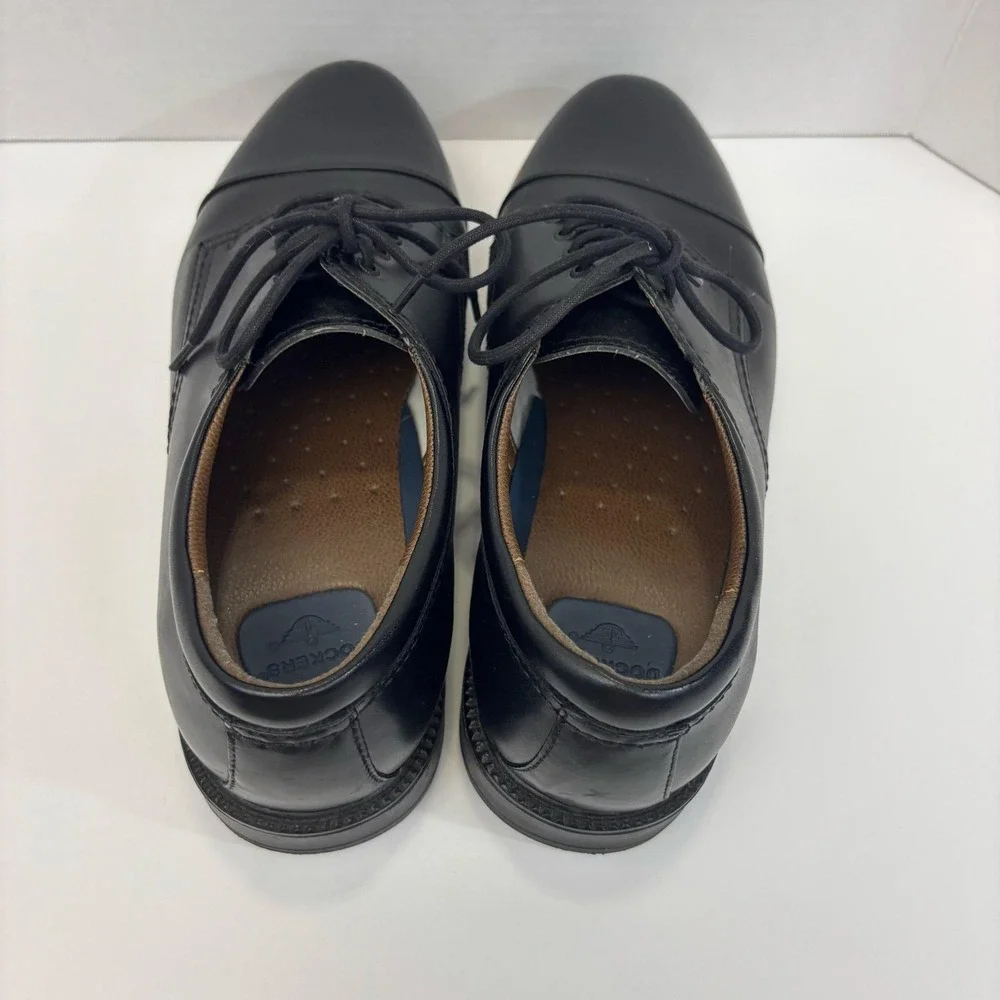 Dockers Cap Toe Derby Dress Shoes Mens Size 14W Black Leather Comfort Cushion
